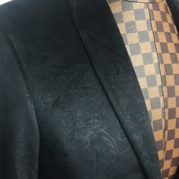 👑🖤🖤👑Tallia-BlackVelvet Paisley Print Blazer 36R - Picture 6 of 7